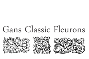 Gans Classic Fleurons: A Vintage Display Font for Brands