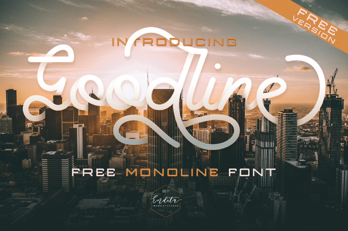 Goodline Font: A Modern Monoline Typeface for Crafters