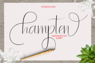 Hampten: A Swashy Calligraphy Font for Crafters