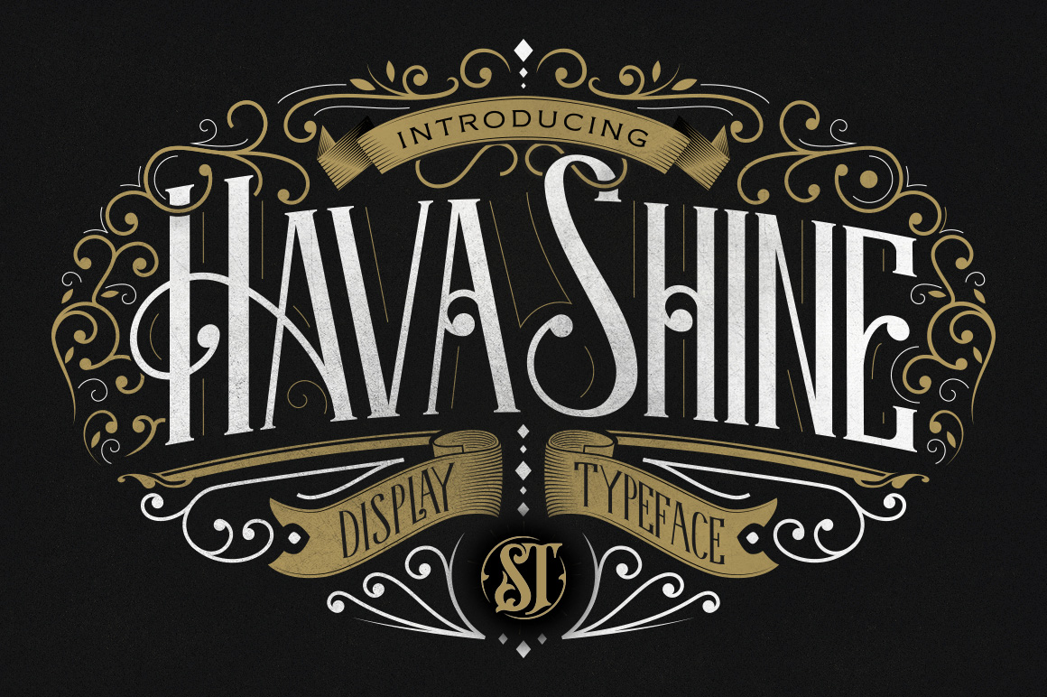 Hava Shine: A Decorative Font That Elevates Brand Design with Victorian and Art Deco Elegance