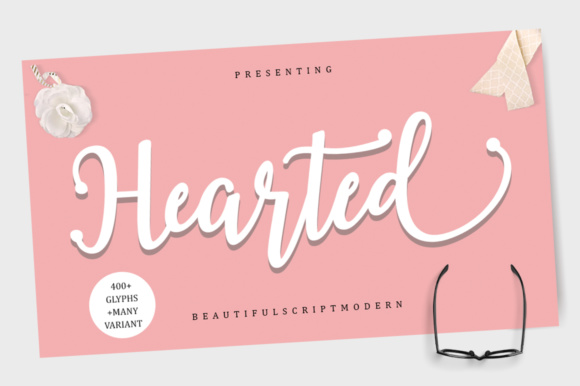 Hearted Font: A Modern Script for Digital Design