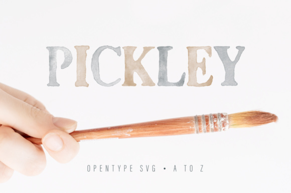 Pickley: A Watercolor Display Font for Editorial Design